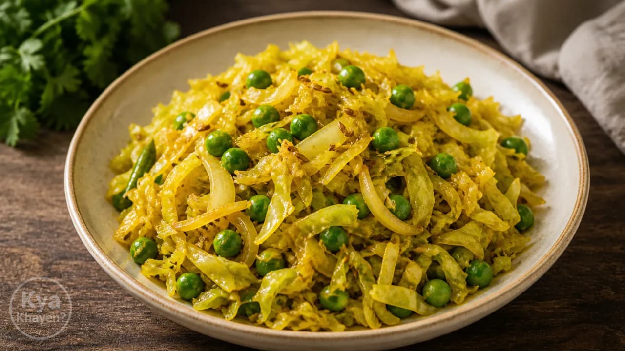 Stir Fried Cabbage and Peas