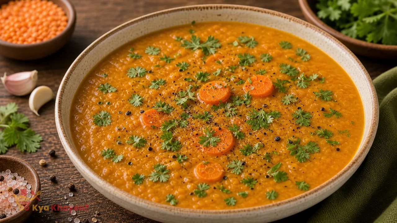 Carrot and Lentil Soup with Coriander