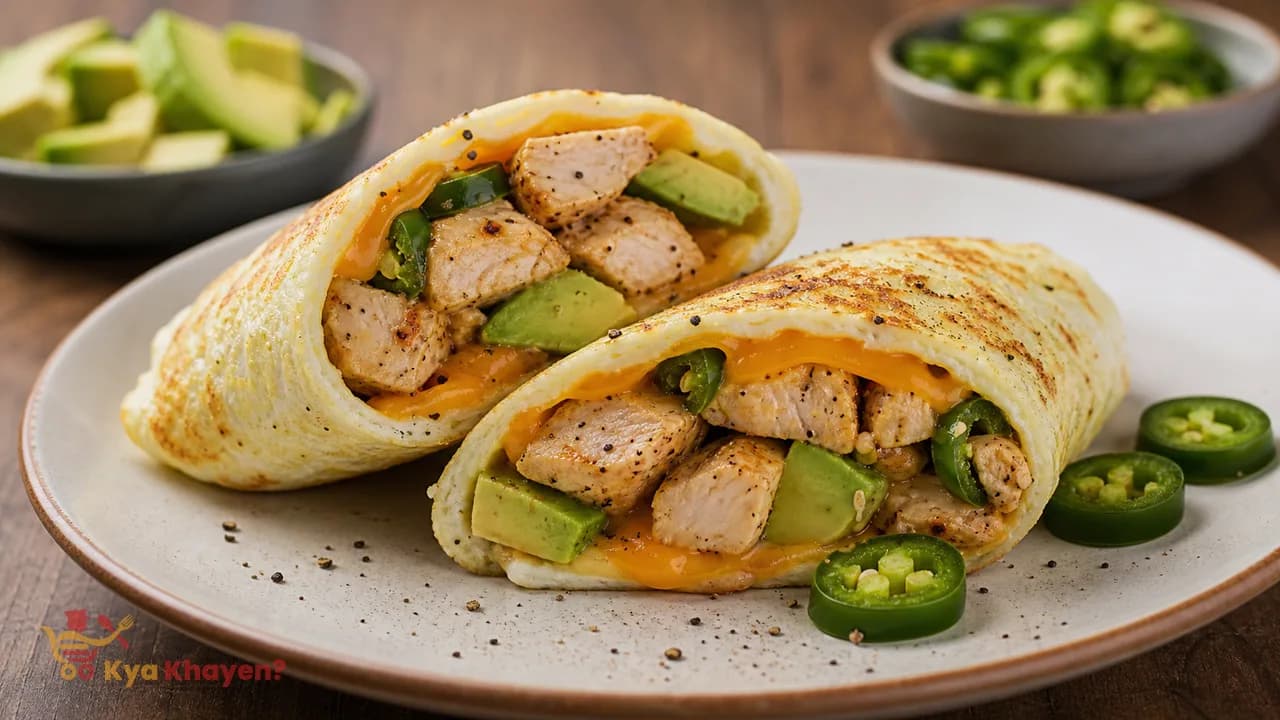 Keto Egg Wrap with Chicken