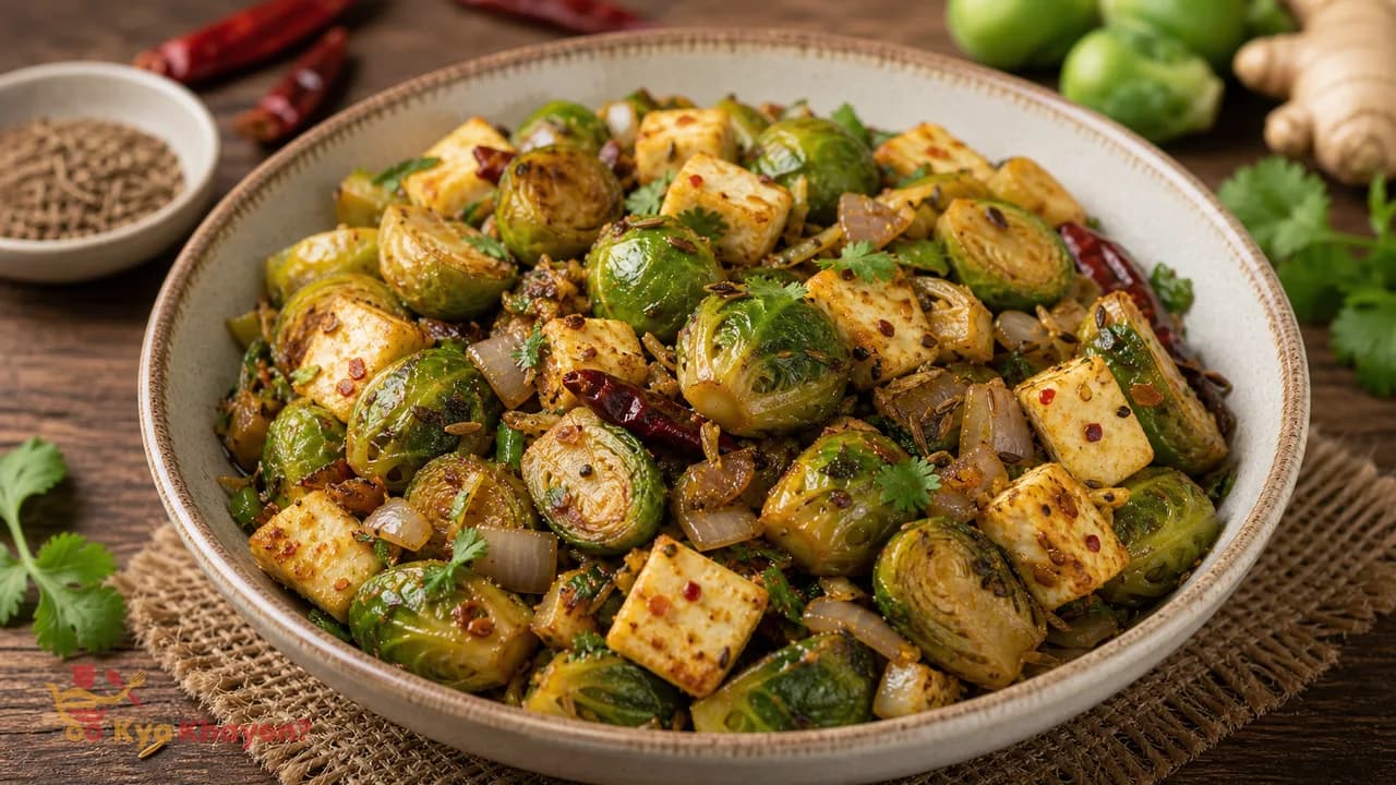 Stauted Brussels Sprouts with Paneer