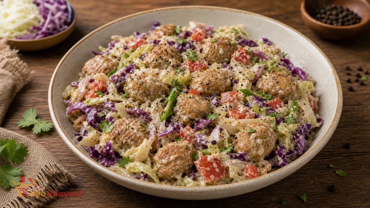 Soy Nuggets with Creamy Cabbage
