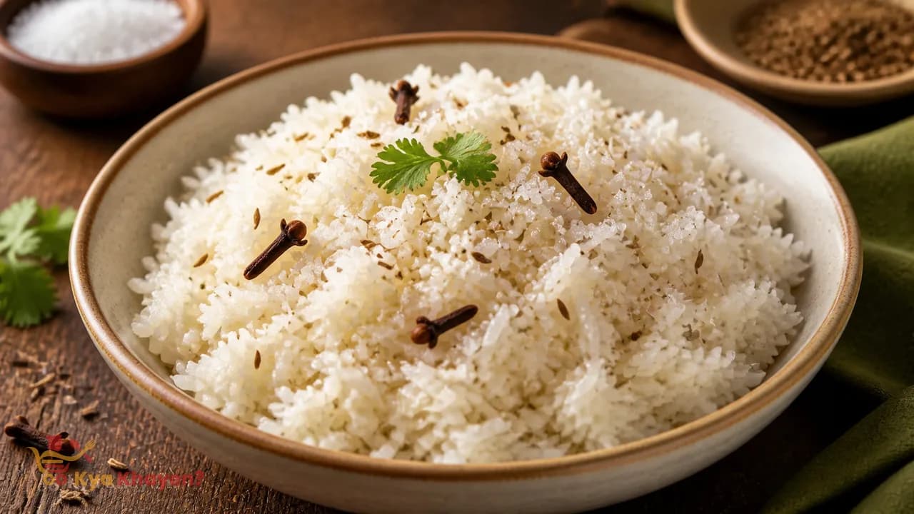 Boiled Rice with Raw Spices