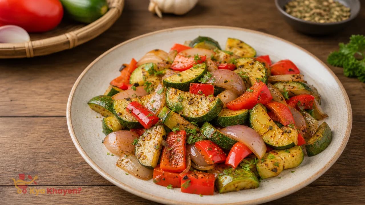 Saute Vegetables (Zucchini, Onion, Bell Peppers)