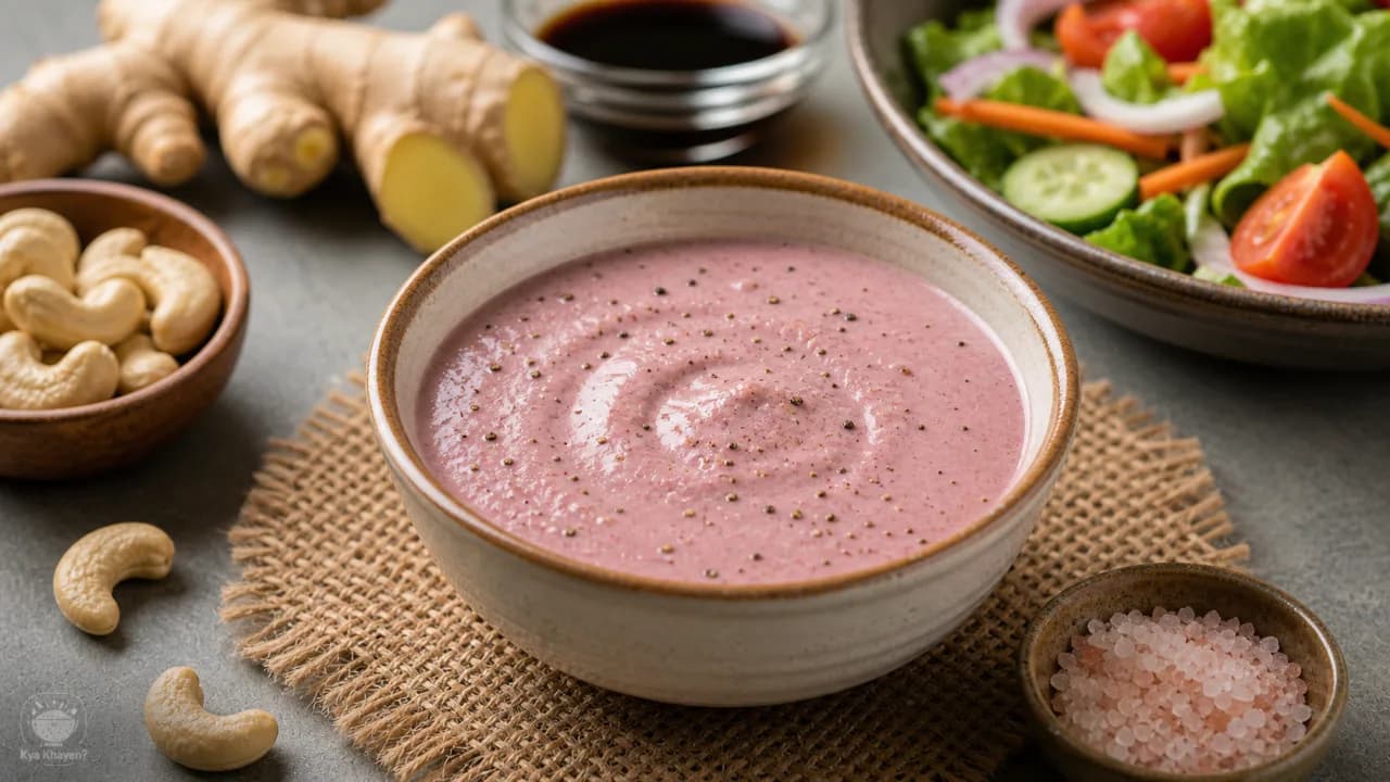 Tangy Bet Cashew Dressing