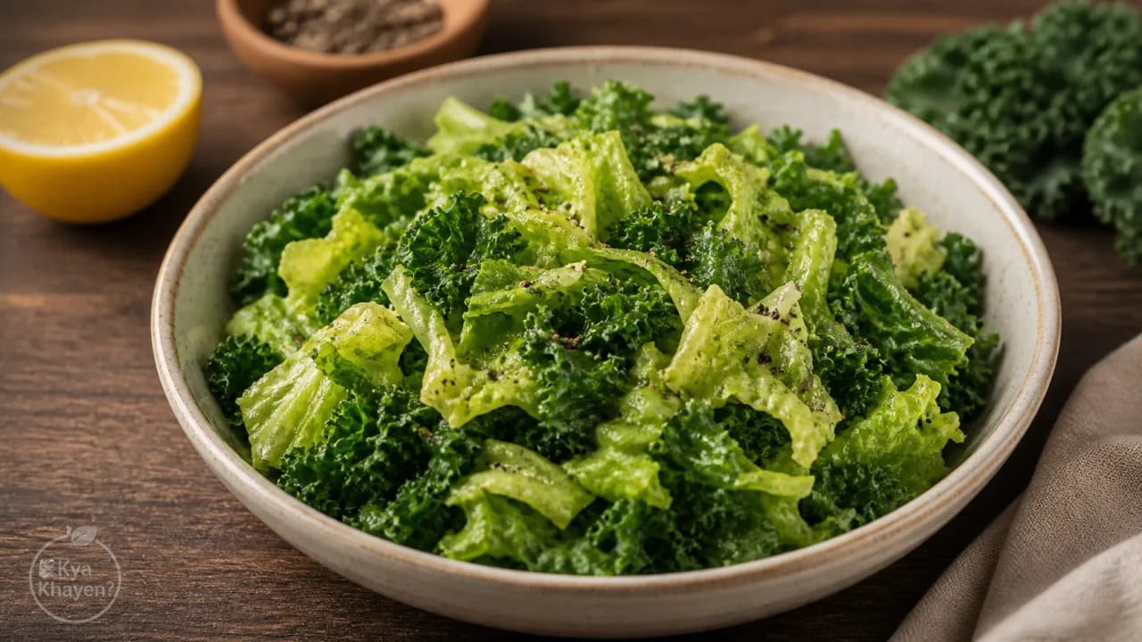 Steamed Kale-Lettuce Salad