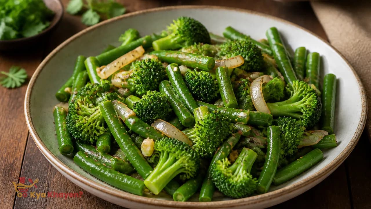 Saute French Beans and Broccoli