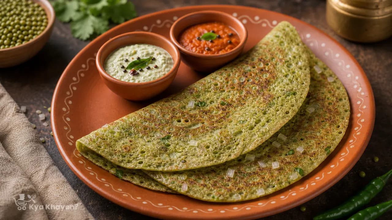 Green Moong Dal Dosa