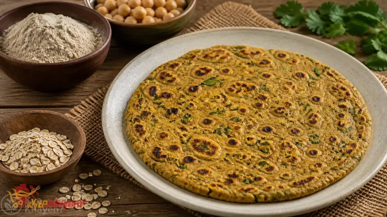 Missi Chapati (1/3rd Besan, 1/3rd Oat Bran, 1/3rd Wheat Flour)