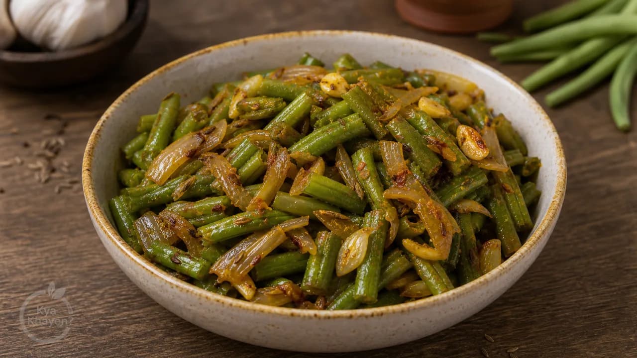 Stir Fried Beans and Onions