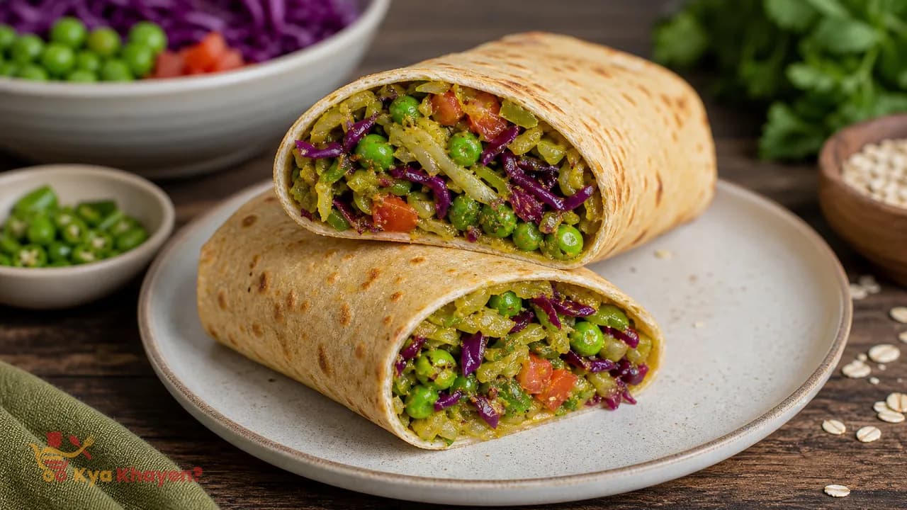 Gluten Free Tortilla Wrap with Green Fills