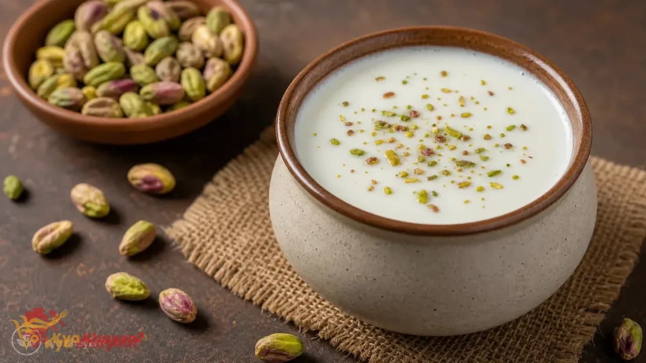 Milk with Chopped Pistachios