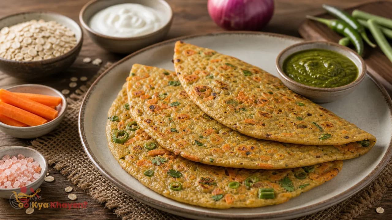Oats Chilla with Carrots and Cinnamon