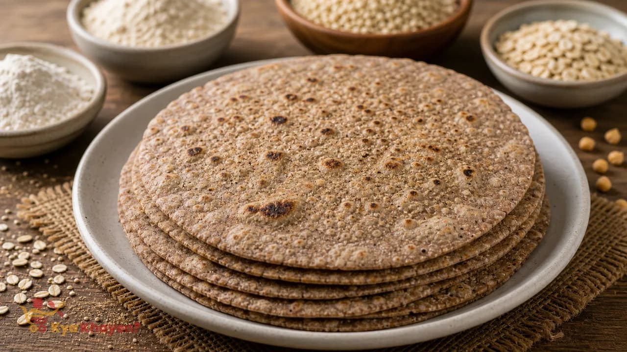 Multigrain Chapati (Whole Wheat Flour, Oat Flour, Ragi Flour, Jowar, Chana Flour)