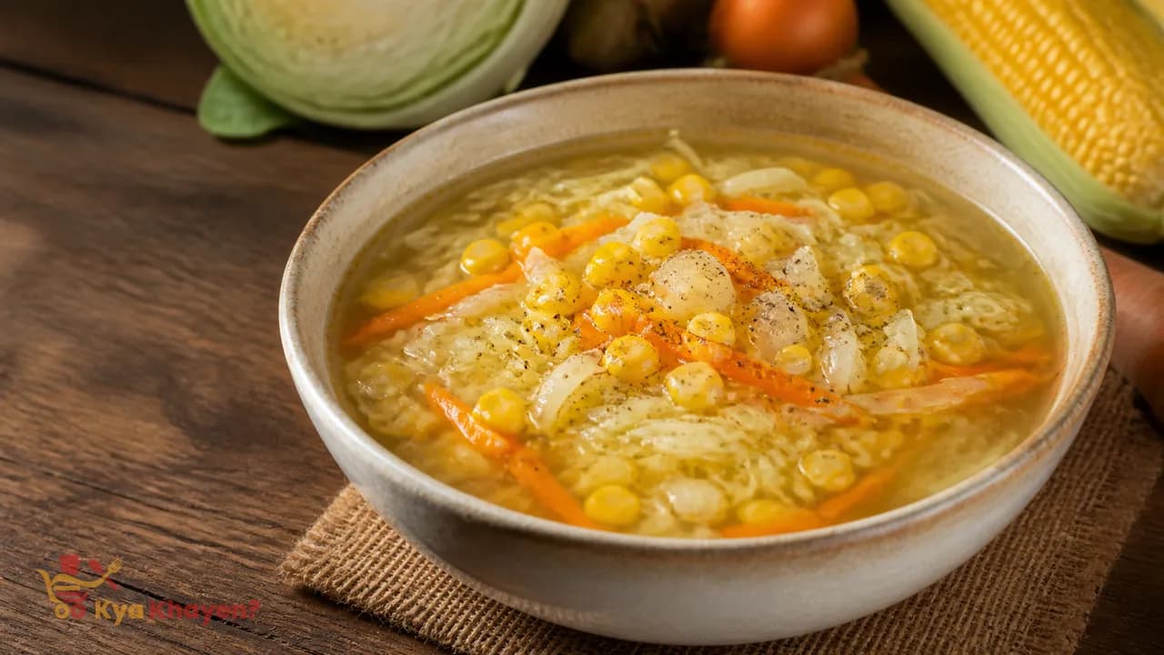 Shredded Cabbage Corn Soup