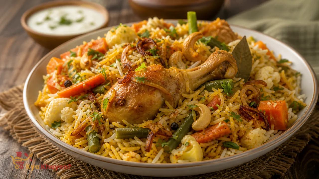 Chicken Biryani (Add Lots of Vegetables)