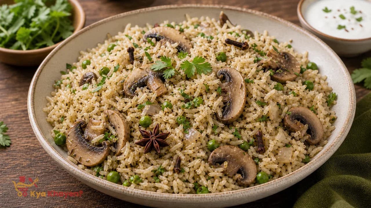 Brown Rice Mushroom Pulao