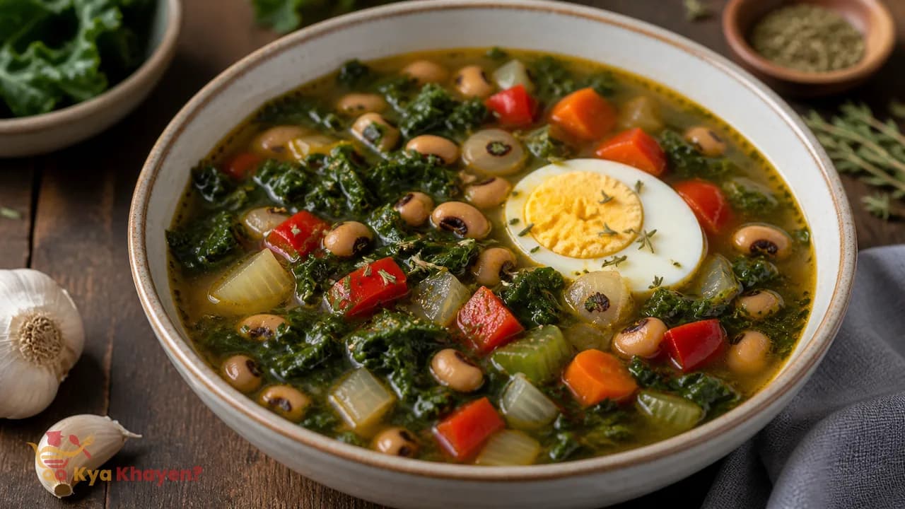Collard Green with Eyed Pea Soup