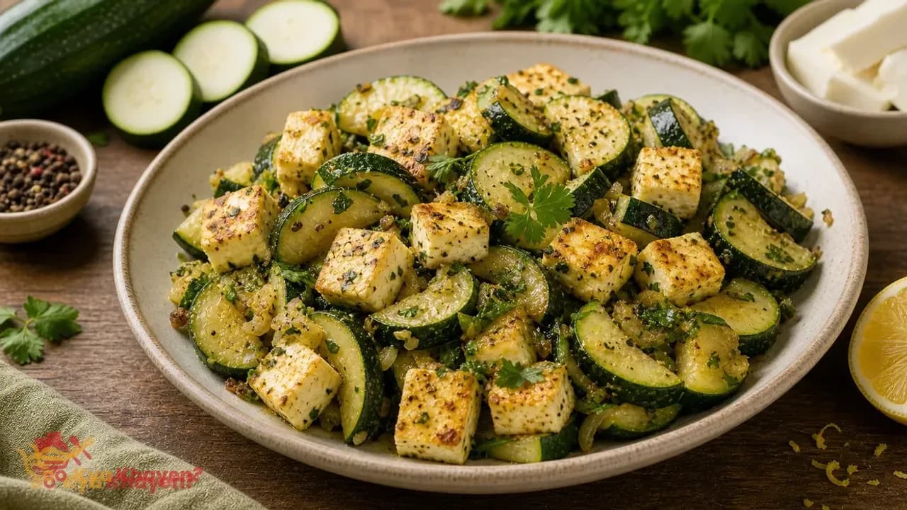 Lemon Zucchini with Paneer
