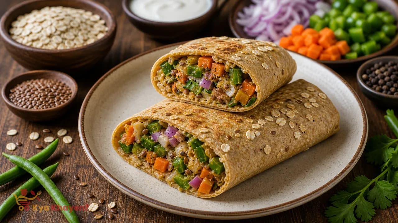 Vegetables Stuffed Oats Wrap