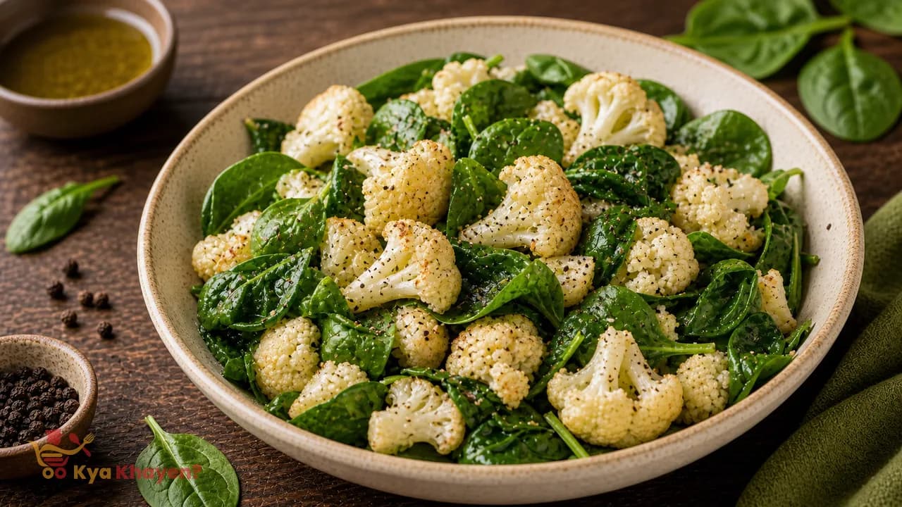 Cauliflower-Spinach Salad