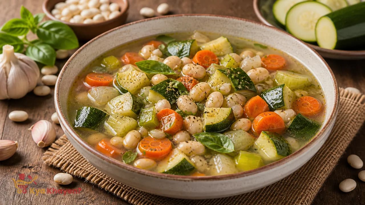 Chunky Zucchini Soup with White Beans