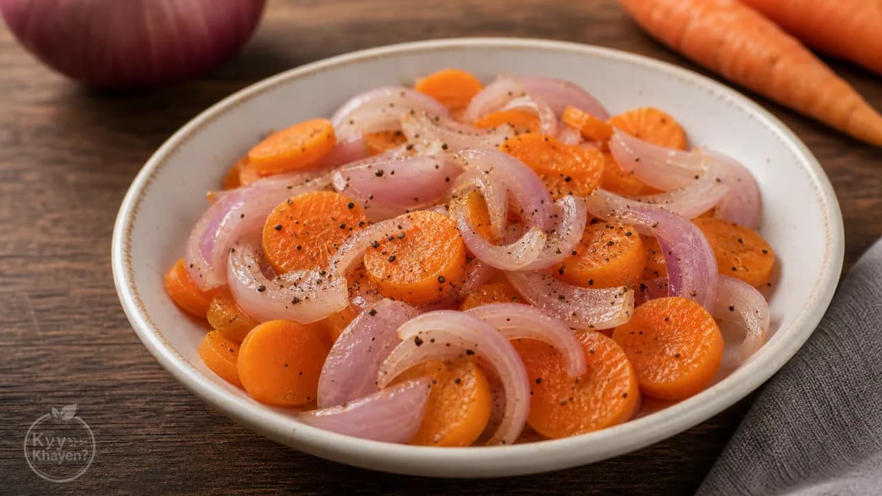 Steamed Onion-Carrot Salad