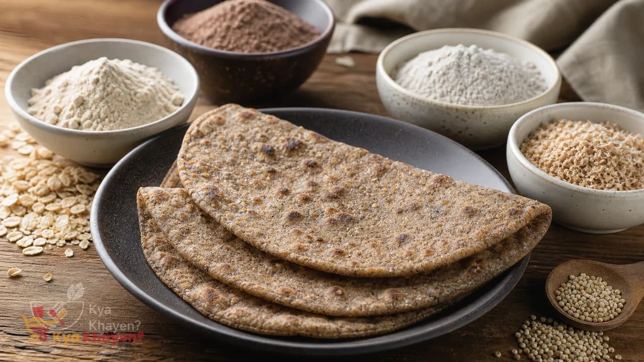Oatmeal Chapati (25% Oatmeal, 25% Bajra Flour, 25% Oat Bran, 25% Ragi Flour)