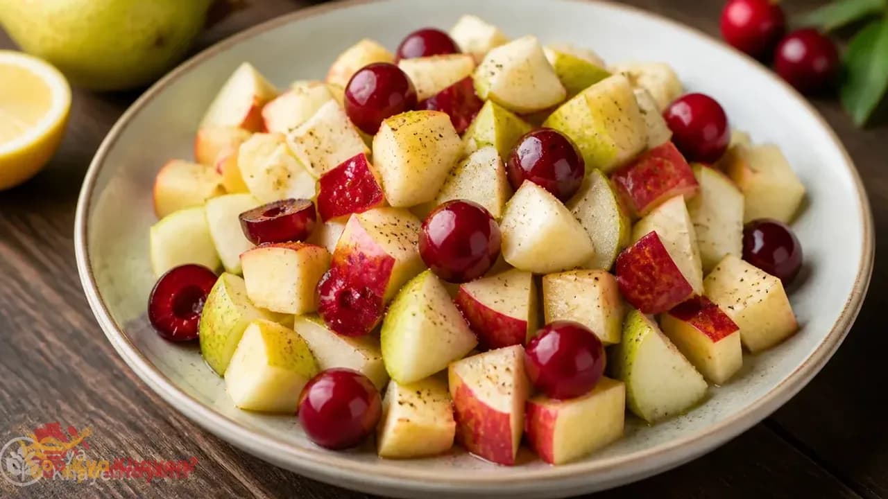 Mix Fruit Chaat (Pear, Apple, Cherries)