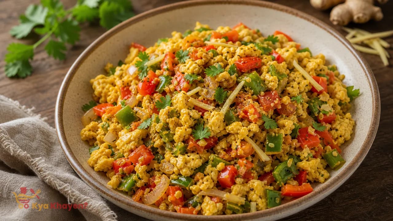 Egg Bhujia with Tomato and Capsicum