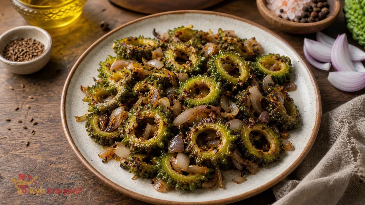Saute Karela and Onions