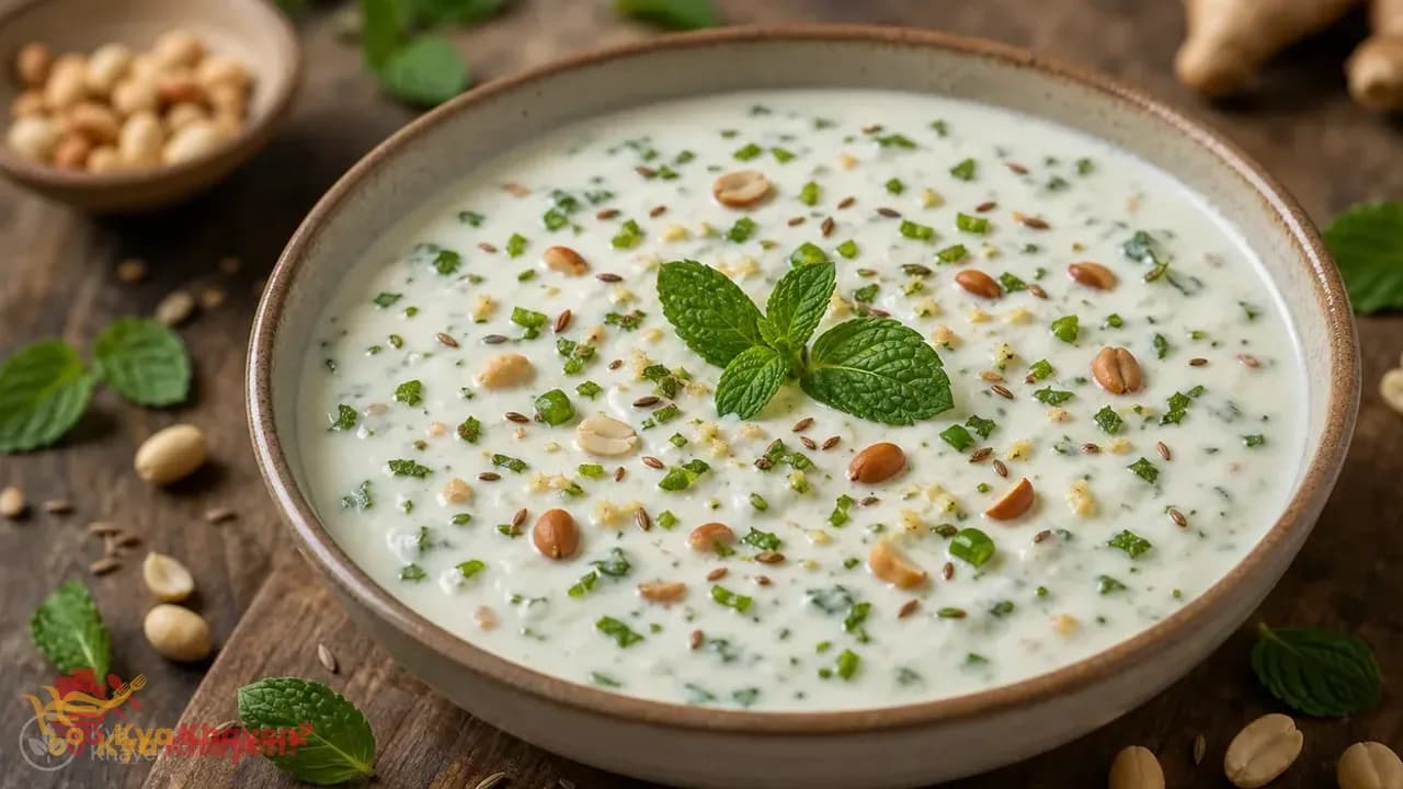 Mint and Peanut Raita