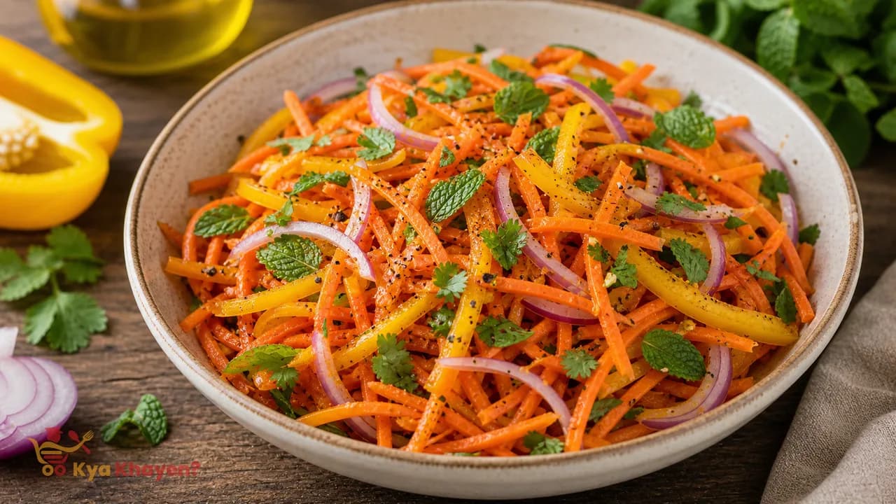 Carrot and Spinach Soup with Grated Paneer