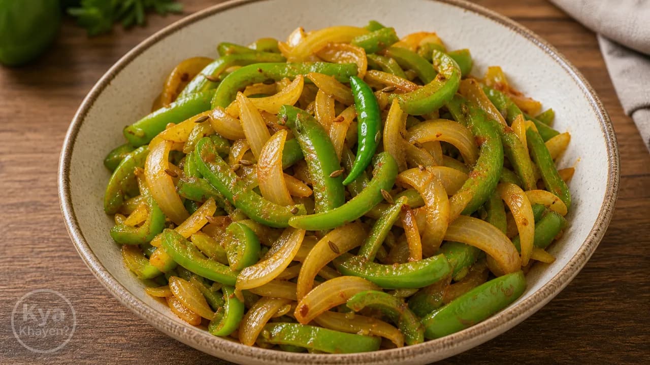 Stir Fried Capsicum and Onions