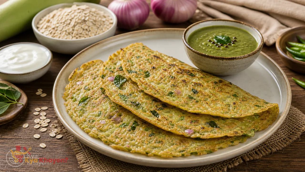 Oats Bottle Gourd Chila