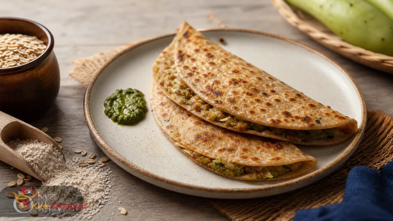Ghiya Stuffed Oat Bran Chapati -Rohit(30% Oat Bran, 70% Wheat Flour)