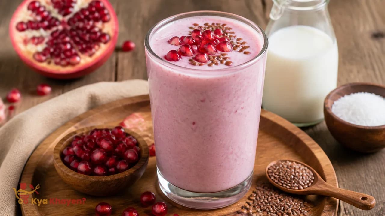 Pomegranate-Flax Seed Smoothie