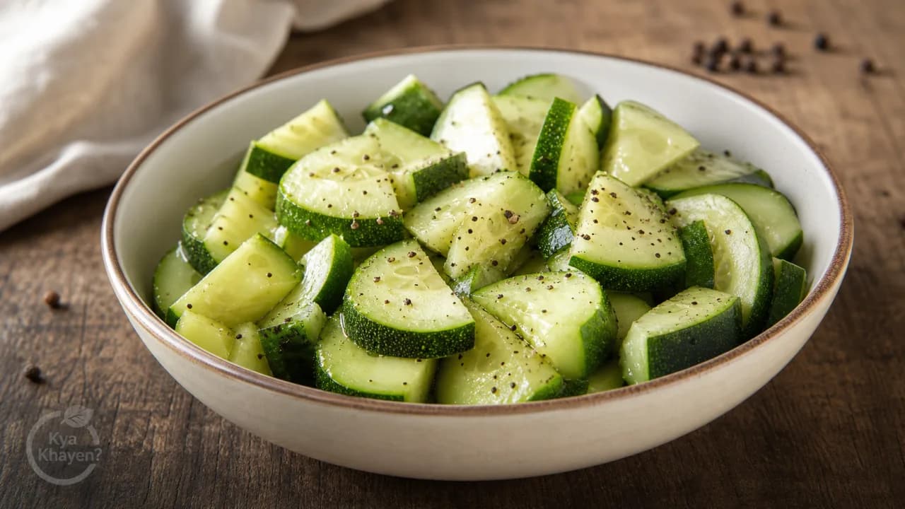 Steamed Zucchini and Cucumber Salad