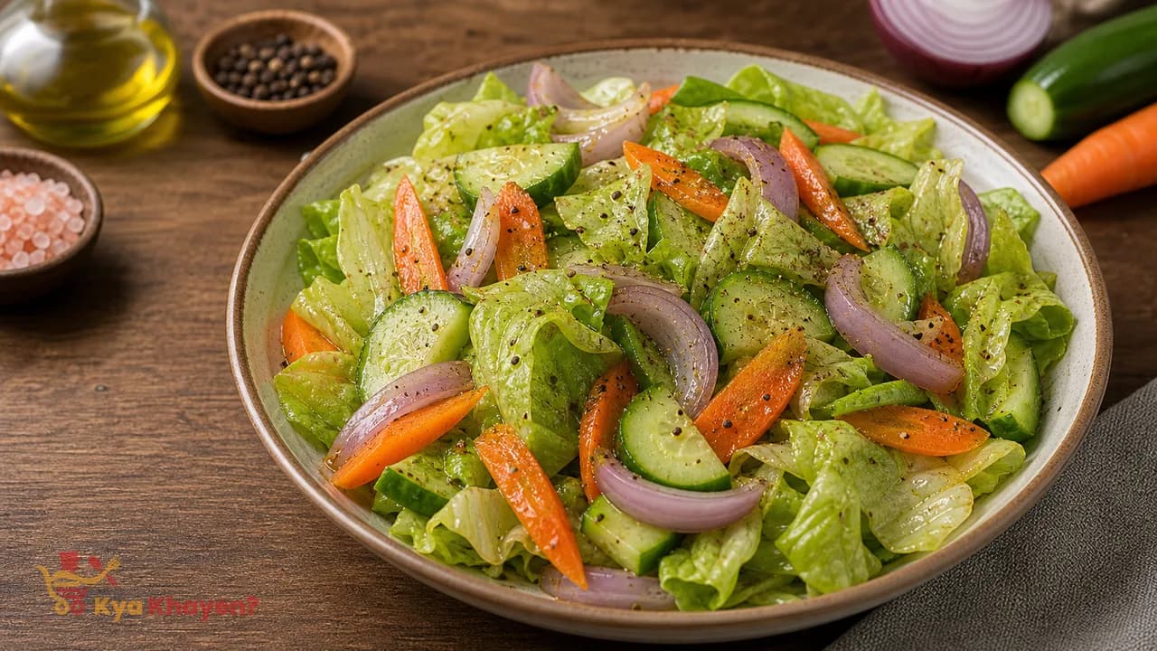 Saute Salad (Onions, Cucumber, Carrots and Lettuce)