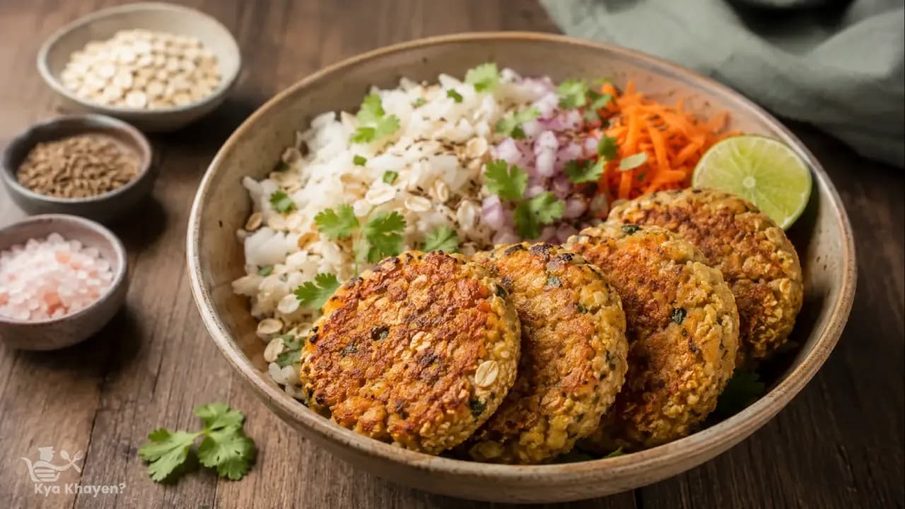 Healthy Oats Poha Cutlets