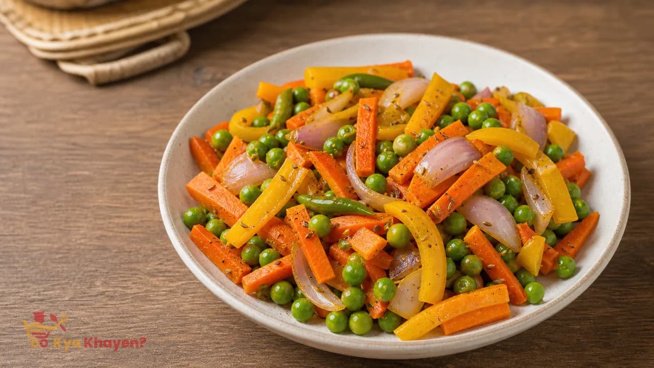 Saute Vegetables (Carrot, Onions, Peas, Bell Peppers)