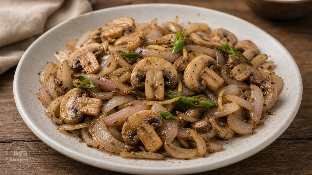Stir Fried Onions and Mushrooms
