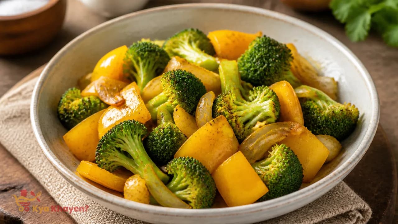 Saute Broccoli and Bell Peppers