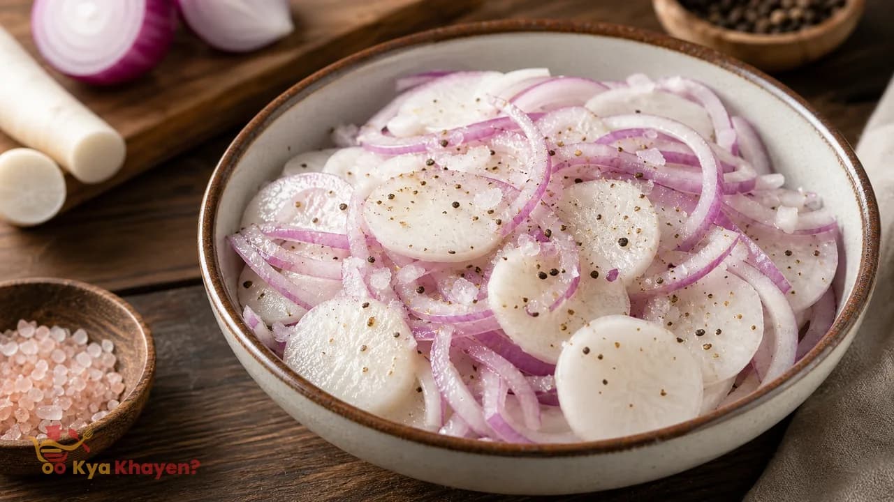 Onion-Radish Salad (Use Rock Salt)