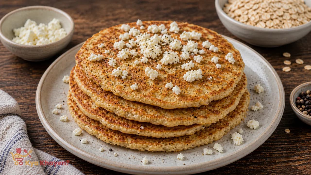 Oats Pancake with Grated Cheese