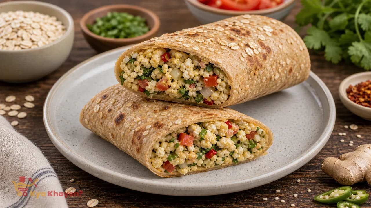 Oats Meal Wrap with Egg Filling