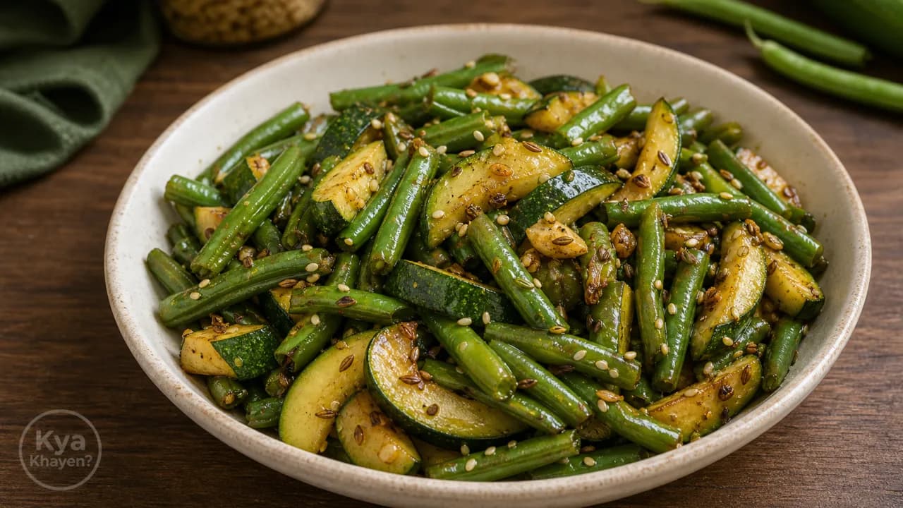 Stir Fried Green Beans and Zucchini