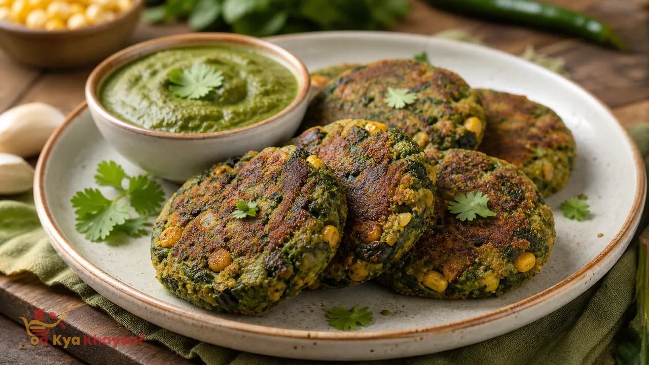 Corn Palak Tikki