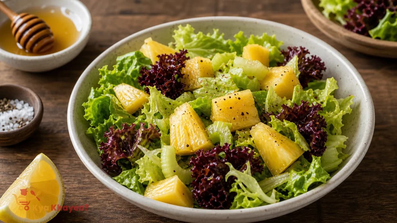 Pineapple Lettuce Salad with Honey
