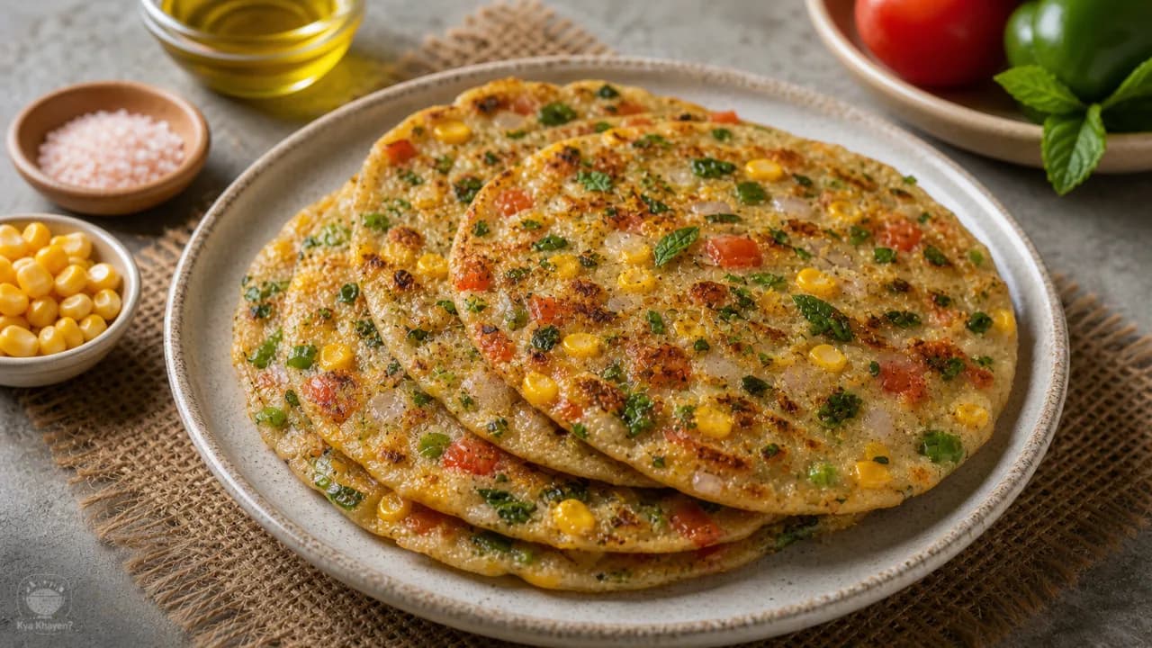 Sweet Corn Jowar Pancakes