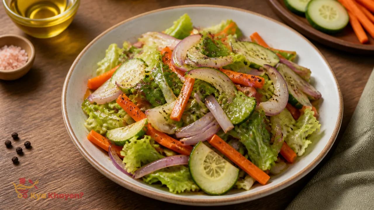 Saute Salad (Onions, Cucumber, Carrots, Lettuce)